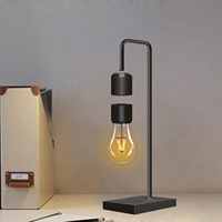 Gleagle table de bureau en lévitate lampara lampe magnétique led flottante base de chargement sans fil bois magnétique lévitation ampoule