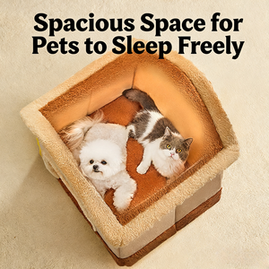 Linen <strong>Fashion</strong> <strong>Dog</strong> Cat All-season Portable Tent House Removable Washable Teddy <strong>Bed</strong> for Small/Medium Pets - Product Image 4