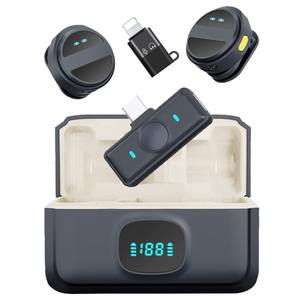 Micrófono de Solapa Inalámbrico Profesional SX21 con Conector Tipo C para iPhone y Android con Cancelación de Ruido - Product Image 1