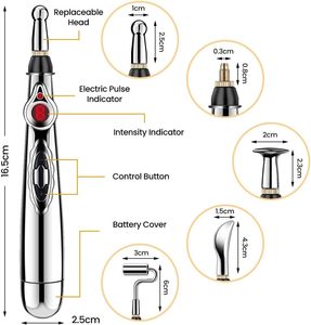 Phenitech 2025 Silberner Körperpflege-Massagestift mit Pulstechnologie, Nadelfreie Behandlung, 350mAh Akku, Meridian-Drainage Verbessert - Product Image 4