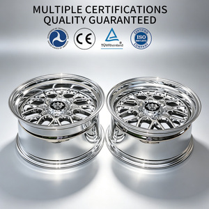 Jantes en alliage FLowtone Wheels BB <span class=keywords><strong>Sport</strong></span> Deep Dish 5x112/120 18 pouces chromées avec rivets pour F15 E70 G01 CLA CLS - Product Image 4