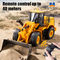 Bulldozer RC de 11 Canales, Escala 1/16, Vehículo de Construcción de Hormigón Reforzado, Control Remoto de 2.4GHz, Juguete para Niños, Huina 1552