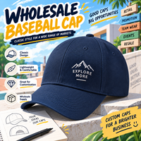 Casquette de baseball personnalisée en gros, 6 panneaux, visière incurvée, plusieurs couleurs, logo personnalisé, approvisionnement en vrac, casquette décontractée