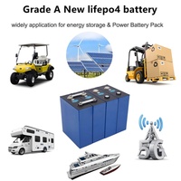 Sel Baterai Lifepo4 Prismatic Grade A Asli 3.2V 280ah untuk EV, 4S 12V 150A Lifepo4 Bms DIY Pack Baterai Ion Lithium, Baterai Tenaga Surya