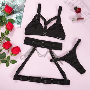 Lingerie sexy transfrontalière européenne et américaine pour le commerce extérieur, combinaison sexy à bretelles, collant taille haute, lingerie de poitrine érotique - Product Image 2