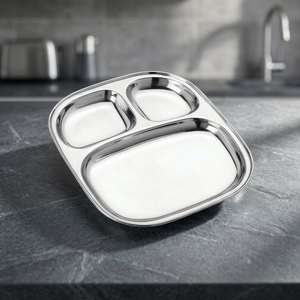 Plateau en acier inoxydable, conteneur à 3 compartiments - Product Image 2