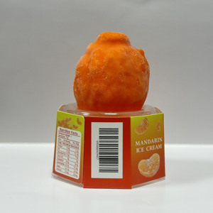 Crème glacée de haute qualité OEM, crème glacée à l'orange certifiée Halal, saveurs variées, boîte, durée de conservation de 18 mois - Product Image 2