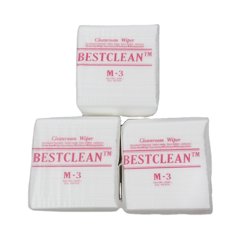 M-3 Industrial Cleanroom Viscose Bemcot Non Woven Lint Free Wipes M3 Cleaning Wiper