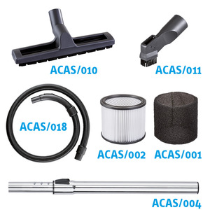 Equipo de Taller, Maquinaria de Tratamiento y Acabado, Aspiradora en Seco y Húmedo FERVI 60L con 2 Motores - Product Image 1