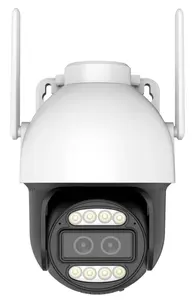 Camhi Pro 4K 8MP Double Len Wifi Camera Smart binoculare doppia lente PTZ fotocamera esterna senza fili Ip colorato nella notte