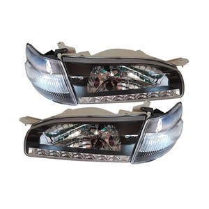 4 pièces de phares de voiture à <span class=keywords><strong>LED</strong></span> modifiés pour Toyota Corolla AE110 AE111 AE112 AE114 CE110 CE114 EE110 Noir Gauche et Droit - Product Image 1