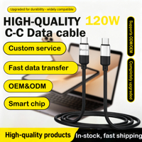 Produk Terlaris Kabel Charger 120W c to c Kabel Usb Type c untuk Pengisian Daya Cepat Ponsel untuk Pengisi Daya Ponsel
