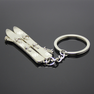 Porte-clés flocon de neige pour chaussures de Skate, cadeaux souvenirs 3D, porte-clés sport, Skis, jeux, porte-clés, Snowboard, ski, métal - Product Image 6