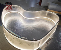 ZKAI Vente en gros de panneaux LED circulaires pour plafond, décoration de toit de mariage, panneau LED ondulé pour plafond, toile de fond pour la décoration de tentes événementielles