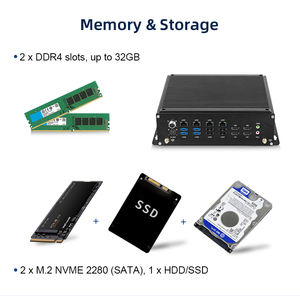 PC industriel intégré Linux Intel I5 8305G I7 8705G 6 Ports série Extension 4G 5G Ventilateur Ordinateur industriel avec DC 9-36V - Product Image 5