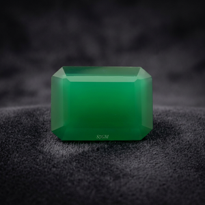 อัญมณีทรงแปดเหลี่ยม6X8mm 1.50กะรัตได้รับการรับรองจากโรงงานกะรัตหินสีเขียว/แดง/ดำ - Product Image 4