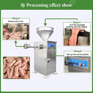 Completamente elettrico pistone quantitativo salsiccia di sangue Stuffer Maker fare macchina di collegamento con Twister automatico - Product Image 3