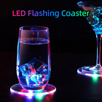 Sous-verre lumineux RGB réutilisable à changement de couleur, logo personnalisé, résistant à la chaleur, décoration lumineuse pour la maison, tapis LED, accessoire événementiel unique