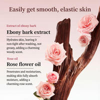 Gel douche parfumé aux herbes Oud Rose, huile essentielle, nourrissant, régulateur de sébum, longue durée, marque privée