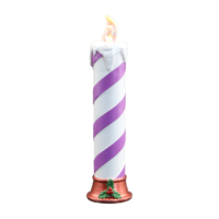 Bougie de Noël Artisanale Écologique à Contrôle Manuel 9,25 pouces, Décoration de Bureau Scintillante avec Lumière LED et Fonction Marche/Arrêt