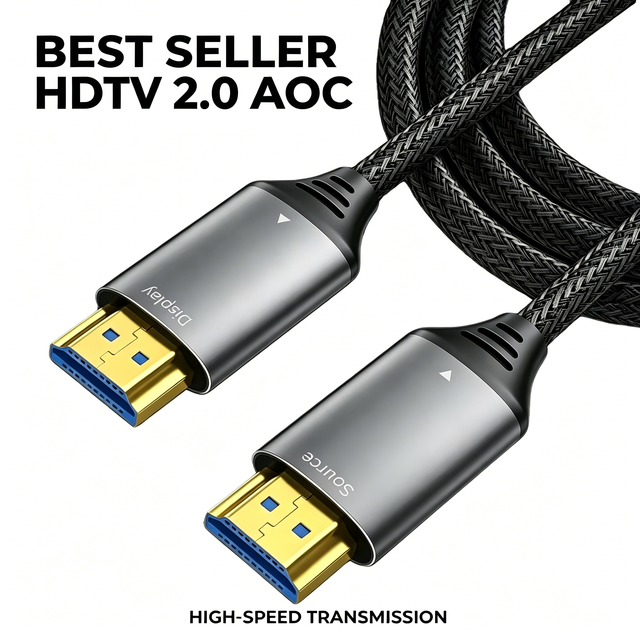 Premium Active Optical Fiber HDMI Cable Male to Male Supports 8K 60Hz for HTV Display Use With Speaker Monitor Projector at Home