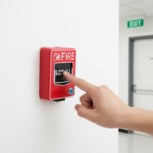 Point d'appel manuel d'<span class=keywords><strong>alarme</strong></span> <span class=keywords><strong>incendie</strong></span> conventionnel homologué CE, 9-28 V CC, bouton d'urgence, réinitialisation par <span class=keywords><strong>clé</strong></span>, matériau ABS, station manuelle à tirage - Product Image 3