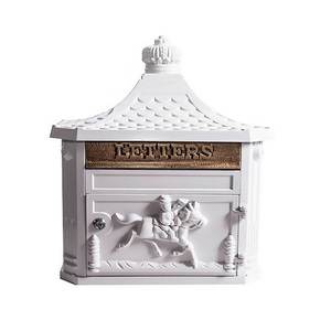 Boîte <span class=keywords><strong>aux</strong></span> <span class=keywords><strong>lettres</strong></span> murale en aluminium pour jardin avec poteau et bac à <span class=keywords><strong>lettres</strong></span>, facile à installer - Product Image 1