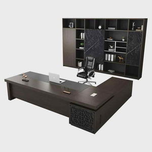 مكتب خشبي تنفيذي على شكل حرف L مكاتب مكتب مكتب مدير مكتب فاخر طاولة دراسة - Product Image 4