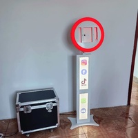 Cabina de Fotos con Pantalla Táctil Vertical e Impresión Instantánea, Luces Circulares, Capacidad para 15 Personas, Compatible con SLR y iPad, Envío Rápido