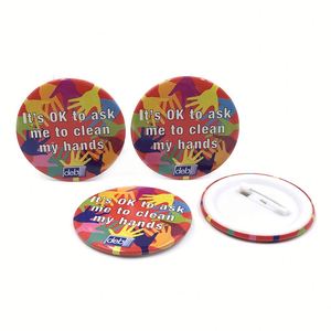 เข็มกลัดโลหะแบบกำหนดเอง ขนาด 25 มม. พิมพ์ลายสำหรับโปรโมชั่น - Product Image 4
