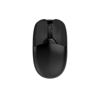 Mouse nirkabel dua mode dapat diisi ulang, Mouse desain ergonomis nyaman dengan penerima Usb tetikus senyap portabel