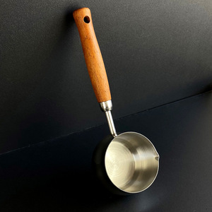 304 Stainless Steel Oil Pouring Pot Long Handle Ladle <b>Soup</b> Ladle For Home Kitchen Use - Product Image 1