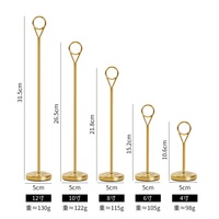 YUNLY Vente en gros – Élégant support de carte de table moderne en acier inoxydable doré pour décorations de mariage, porte-numéro de table, support de menu