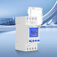 Interruptor de tiempo de 2 canales, reloj de tiempo programable de 24 horas, intervalo de segundos con dos salidas independientes de relé, reloj de tiempo electrónico
