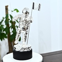 Trophée personnalisable en métal de 31 cm sur le thème de l'astronaute de MTV Music Television, prix astronaute homme de l'espace, souvenir, ornement de bureau