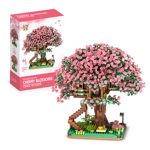 Cherry Tree House 609 Micro Drill, Bloques de Construcción de Plástico ABS de Partículas Pequeñas, Juguete Educativo de Ensamblaje de Flores, Regalo Unisex - Product Image 1