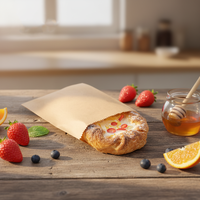 Bolsa Cuadrada de Papel Kraft Orgánico Reciclado Biodegradable SOS con Base Autoestable y Asa Flexiloop de Apertura Fiable