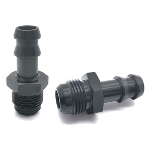 Conector de línea de combustible AN6 a 38 AN8 a 12, accesorio de manguera automotriz de aleación de aluminio negro para regulador de presión de combustible - Product Image 1