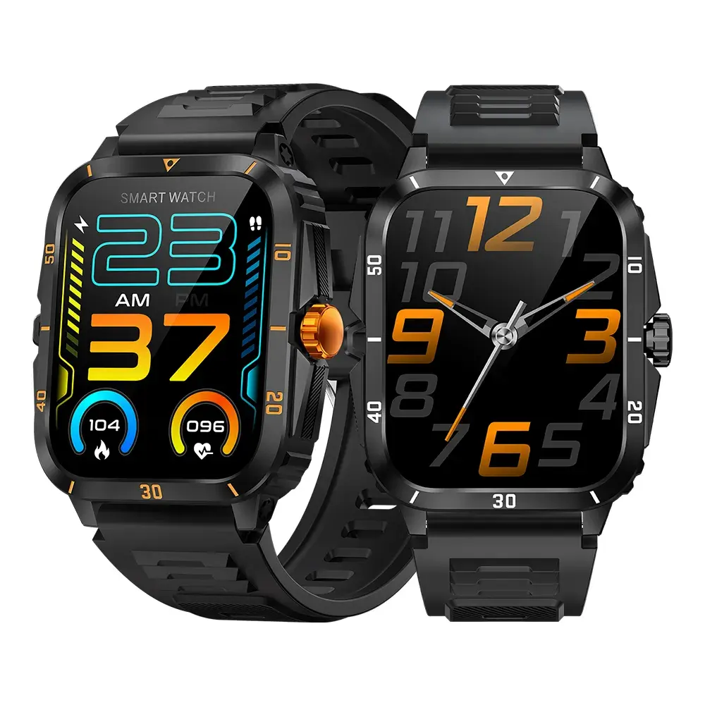 Smart Watch 2024 KT71 impermeabile sport Tracker 1.96 pollici HD schermo BT chiamata Smartwatch per uomo donna