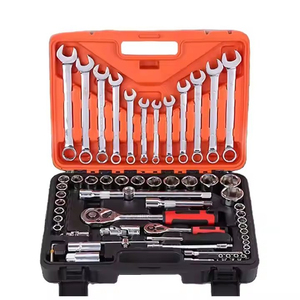 Conjunto de Ferramentas Manuais Multifuncionais para Reparo Automotivo de 61 Peças, Chave Catraca OEM com Soquete de 1/4 de Polegada e Haste de Extensão em Aço de Alto Carbono - Product Image 1