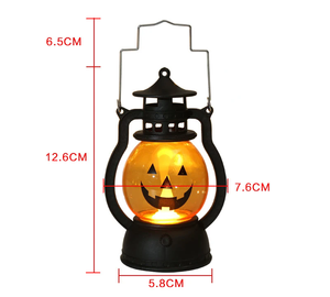 ハロウィーンハンギングパンプキンランタンライトLEDゴーストランプキャンドルライトレトロスモールオイルランプハロウィンパーティー家の装飾ホラー小道具 - Product Image 4