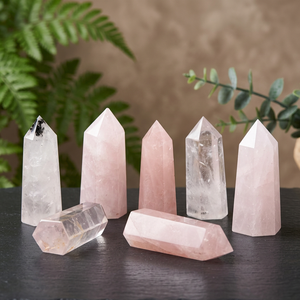 Torre de Cristal de Cuarzo Rosa Natural, Obelisco, Figura de Cristal, Feng Shui, Puntos de Amor, Terapia de Piedras Metafísicas - Product Image 3