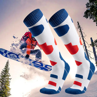 Chaussettes de compression montantes personnalisées en gros, rembourrées, anti-humidité, athlétiques, unisexe, pour le ski, en vrac, OEM
