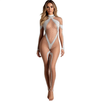 Combinaison à manches longues imprimée avec strass, tenue de scène pour showgirl, combinaison une pièce pour femme, tenue de festival pour drag queen