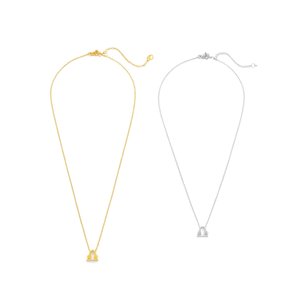Collana con ciondolo a bilancia in acciaio inossidabile, tono oro 18 carati e argento, design minimalista per donna, da indossare tutti i giorni, con catena a serpente - Product Image 2