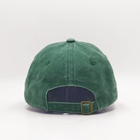 Gorra de Béisbol de 6 Paneles, Verde, de Algodón Lavado, Sin Estructura, con Logotipo Bordado Personalizado, Ajustable, de Perfil Bajo, Estilo Vintage