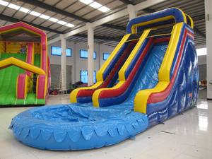 สไลเดอร์น้ำเป่าลม PVC แบบกำหนดเองขายส่งจากโรงงาน พร้อมสระน้ำ สไลเดอร์เป่าลมขนาดใหญ่แบบคอมโบ บ้านเด้งดึ๋งพร้อมสไลเดอร์และสิ่งกีดขวาง - Product Image 6