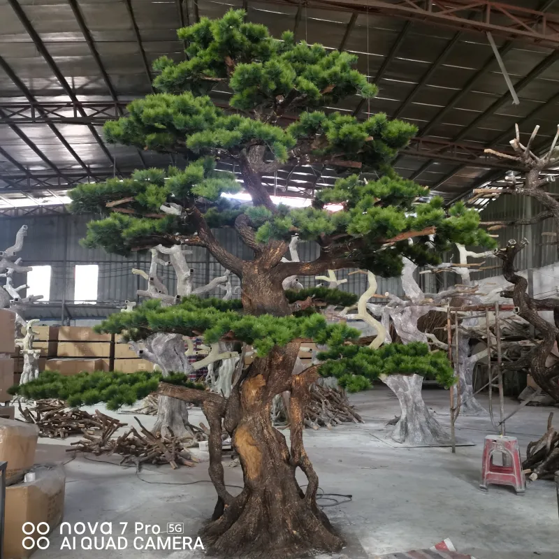 Decorative Large Fake Trees Artificial Green Willow Tree Giant Artificial Trees For Restaurant Decoration