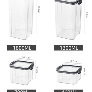 Eco-Friendly Clear Glass Food Storage <b>Jars</b> Modern Airtight Plastic Lid Capacity for Candy <b>Cookie</b> Rice Sugar Nuts Storage - Product Image 5