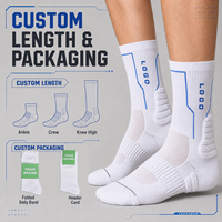 Chaussettes de sport tube personnalisées avec logo, absorbant les chocs, pour le basketball, la course et le cyclisme, en maille respirante